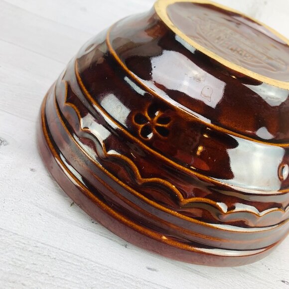 Vintage Marcrest DAISY DOT MCR2 Stoneware Oven Proof Divided Serving Bowl USA - Picture 7 of 9